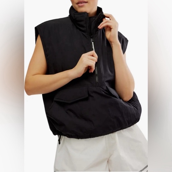Free People FP Movement Black Off The Bleachers Vest Size XS - Picture 2 of 8